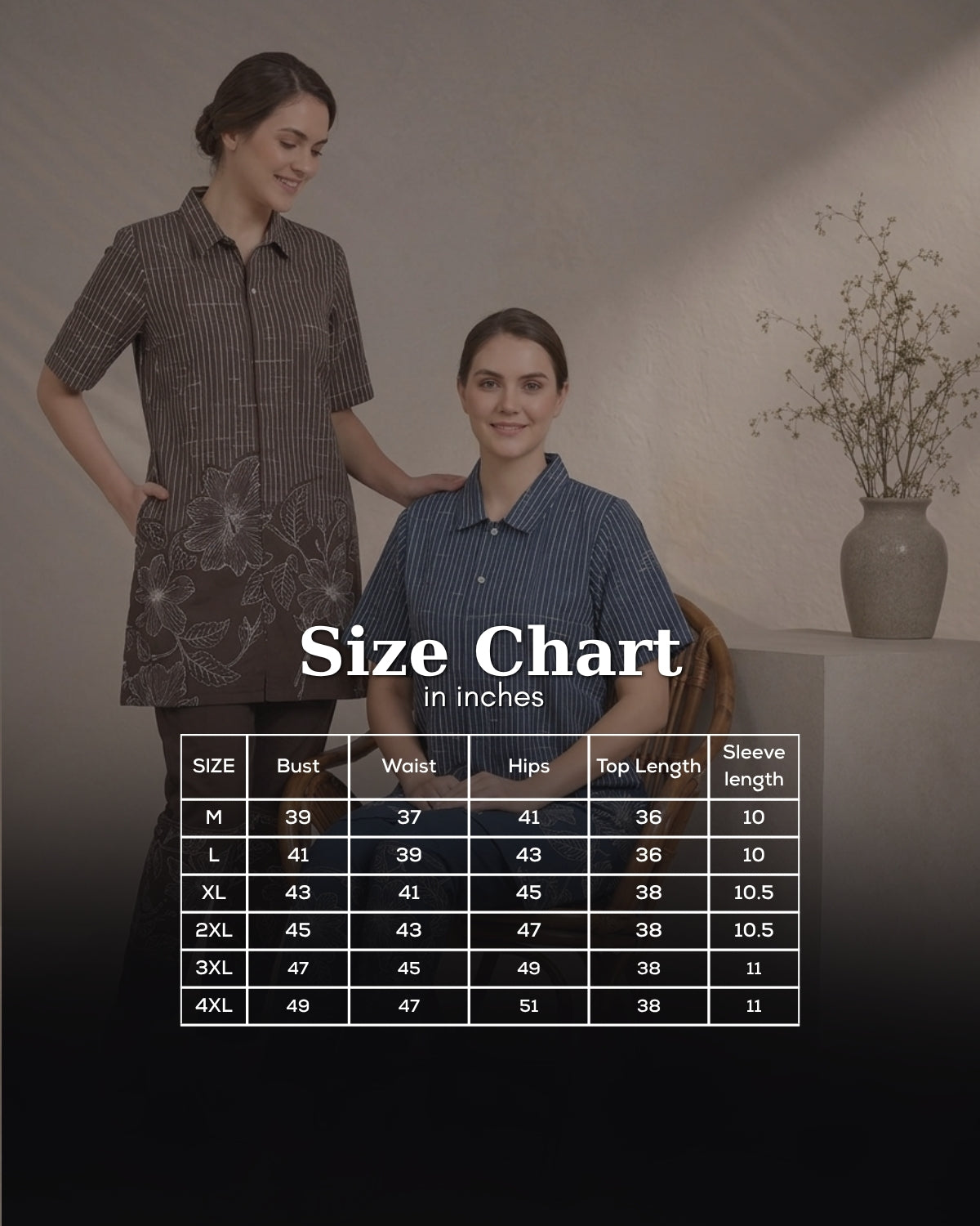 Short Monochrome Bloom Kurta Set