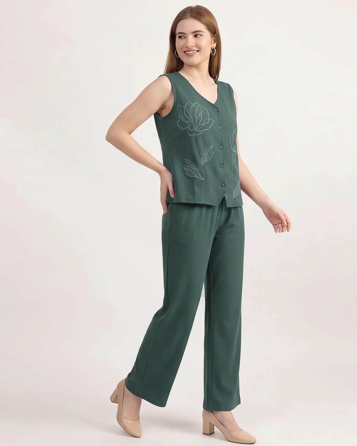Botanical Vest Co-ord Set