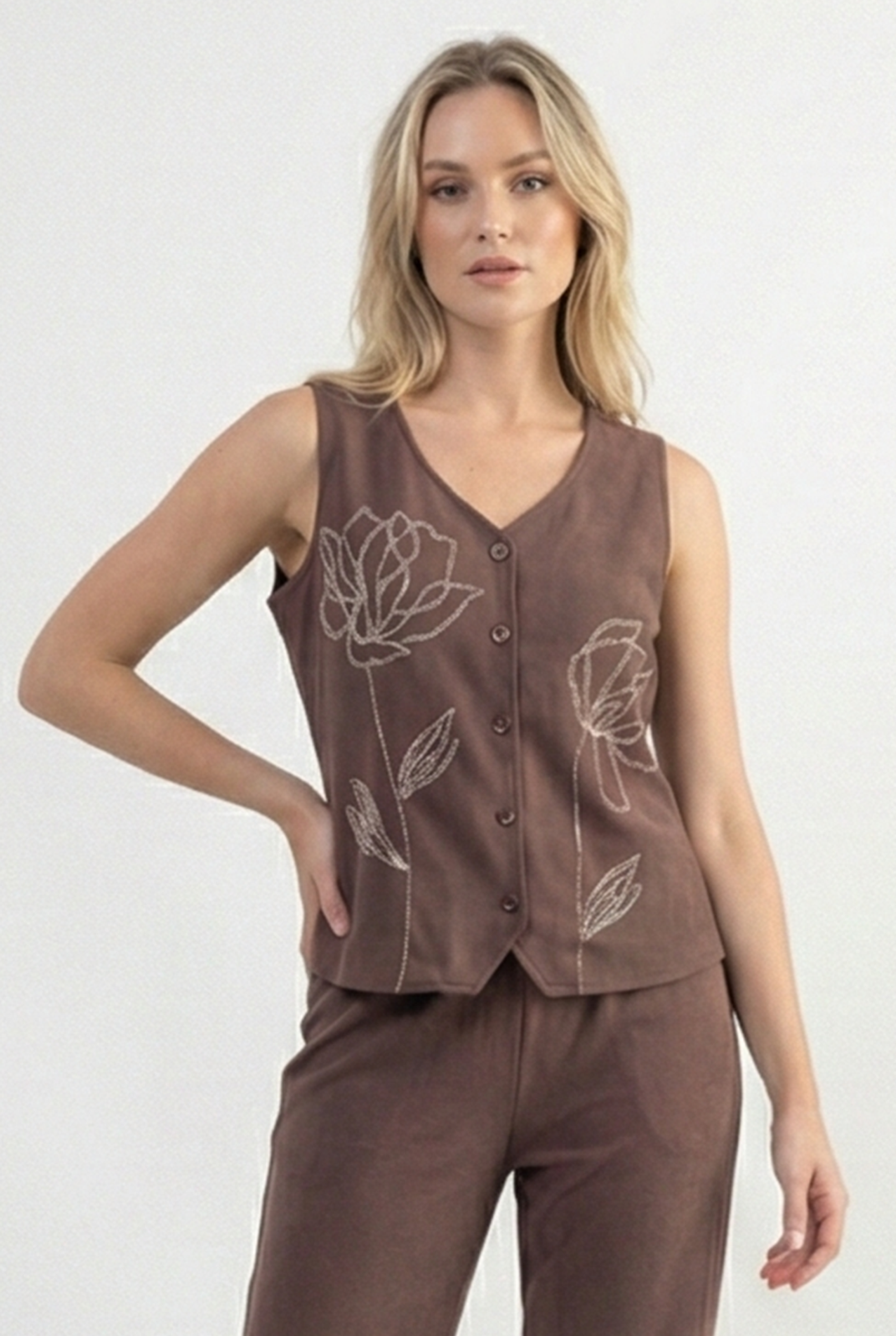 Botanical Vest Co-ord Set