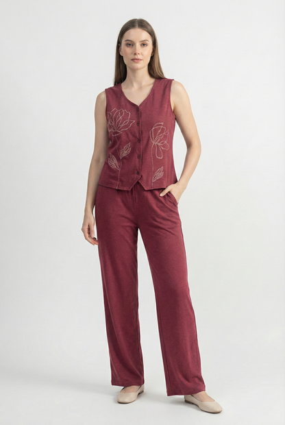 Botanical Vest Co-ord Set