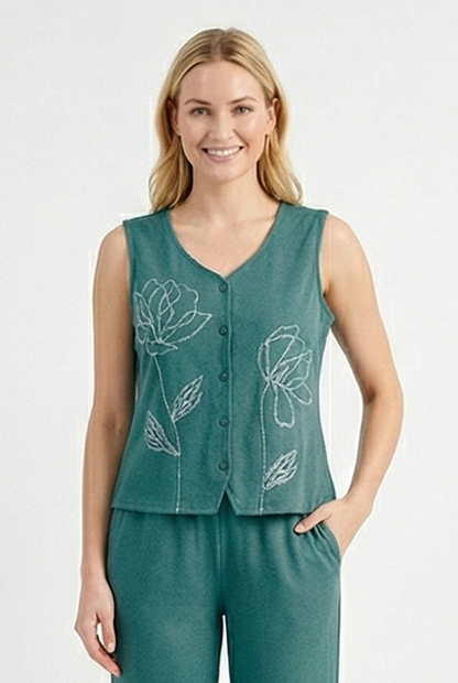 Botanical Vest Co-ord Set