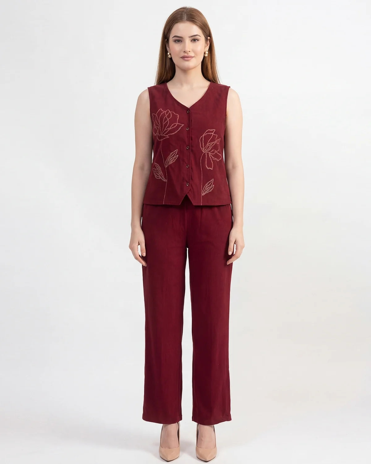 Botanical Vest Co-ord Set