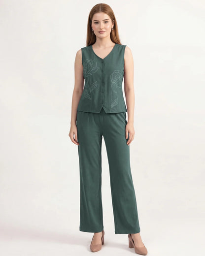 Botanical Vest Co-ord Set