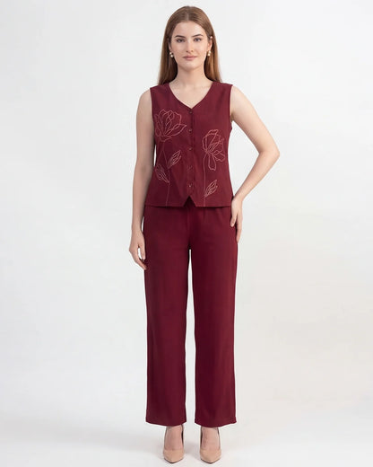 Botanical Vest Co-ord Set